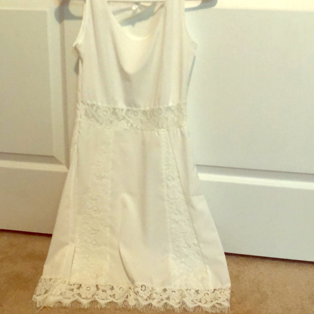 White Dress/Cover Up with Lace